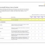 MRP System Feature Checklist